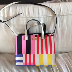 Kate Spade multi-colored tote purse, never used!